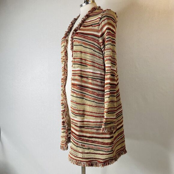 Chico's Sz 1 M Petite Crochet Knit Cardigan - Picture 8 of 15